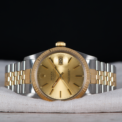 Rolex Oyster Perpetual Datejust 16013 Champagne Stick Dial 1988