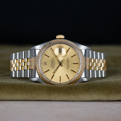 Rolex Oyster Perpetual Datejust 16013 Champagne Stick Dial 1986