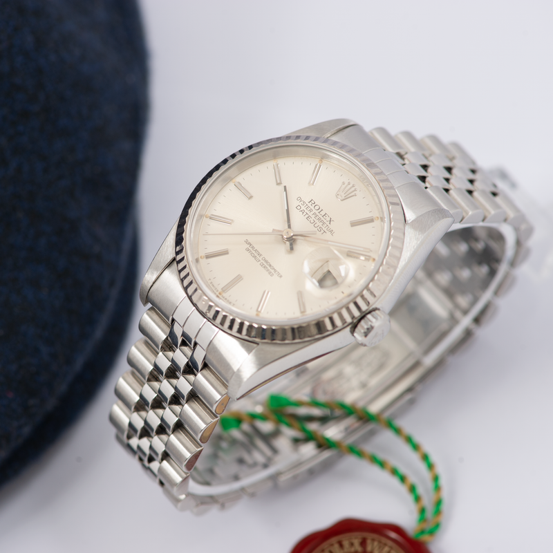 Rolex Oyster Perpetual Datejust 16234 Silver Stick Dial 1994