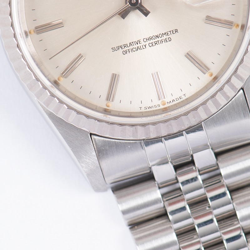 Rolex Oyster Perpetual Datejust 16234 Silver Stick Dial 1994