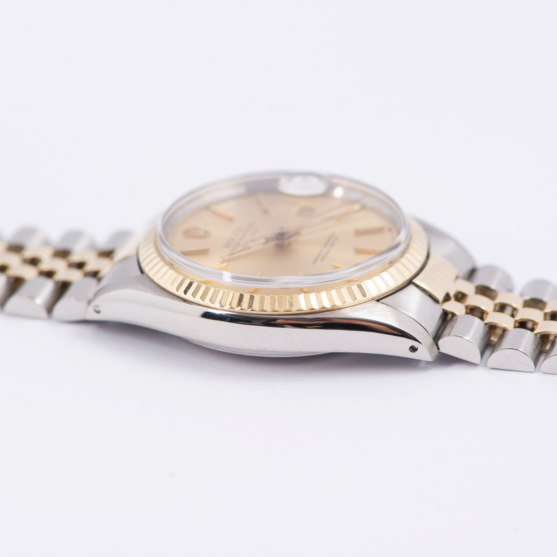 Rolex Oyster Perpetual Datejust 16013 Champagne Stick Dial 1979