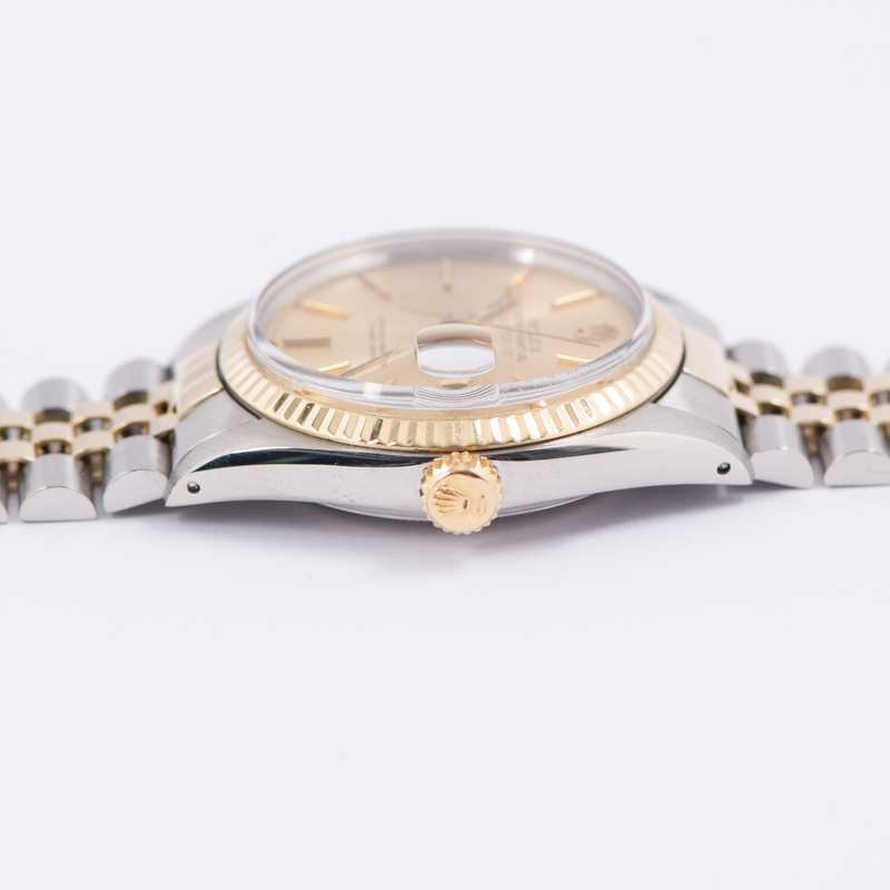 Rolex Oyster Perpetual Datejust 16013 Champagne Stick Dial 1979