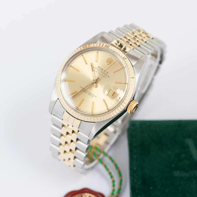 Rolex Oyster Perpetual Datejust 16013 Champagne Stick Dial 1979