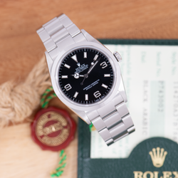 Rolex Oyster Perpetual Explorer 114270 Black Arabic Dial 2000 + Papers