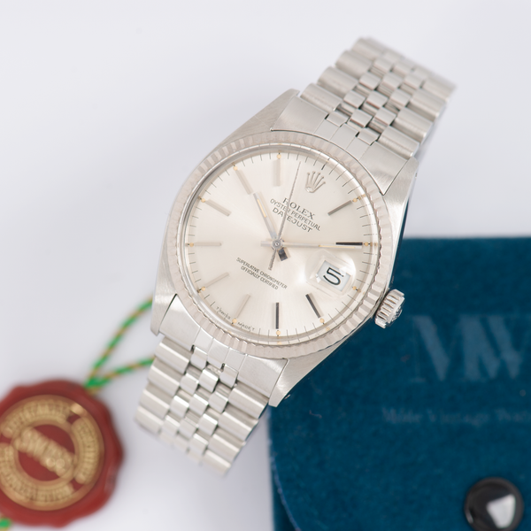 Rolex Oyster Perpetual Datejust 16014 Silver Stick Dial 1985