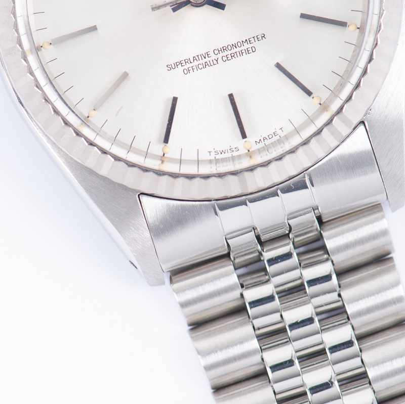 Rolex Oyster Perpetual Datejust 16014 Silver Stick Dial 1985