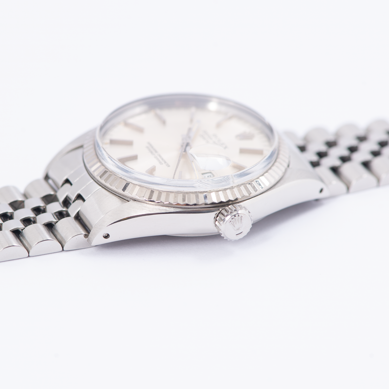 Rolex Oyster Perpetual Datejust 16014 Silver Stick Dial 1985