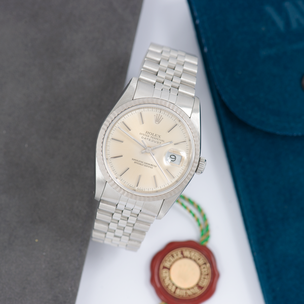 Rolex Oyster Perpetual Datejust 16234 Tropical Silver Dial 1989