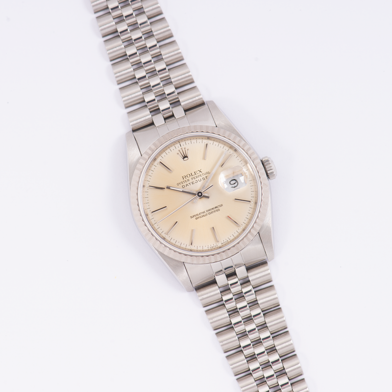 Rolex Oyster Perpetual Datejust 16234 Tropical Silver Dial 1989