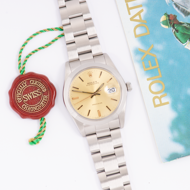 Rolex Oysterdate Precision 6694 Champagne Dial 1986