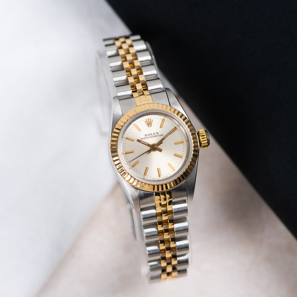 Rolex Lady Oyster Perpetual No Date 67193 Silver Dial 1989