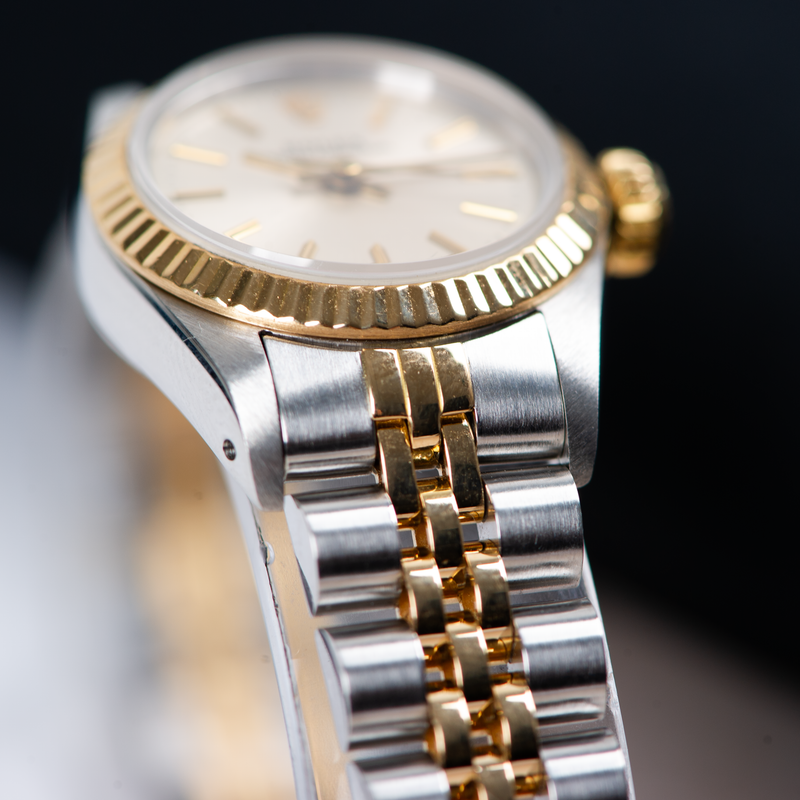 Rolex Lady Oyster Perpetual No Date 67193 Silver Dial 1989