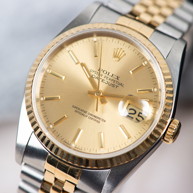 Rolex Oyster Perpetual Datejust 16233 Champagne Dial 1988