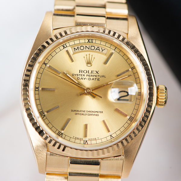 Rolex Oyster Perpetual Day-Date 18038 Champagne Dial 1980