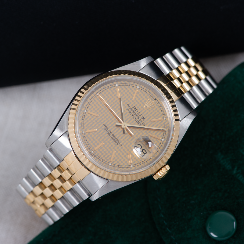 Rolex Oyster Perpetual Datejust 16233 Houndstooth Dial 1991