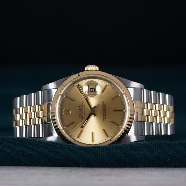 Rolex Oyster Perpetual Datejust 16233 champagne Stick Dial 1993