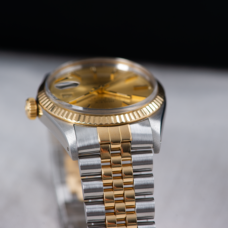 Rolex Oyster Perpetual Datejust 16013 Champagne Stick Dial 1988